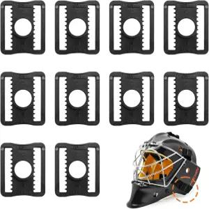 GY 하키 골키퍼 마스크 슬라이더 클립 10팩 ？ 3 x 2.6cm (1.18 1.02 인치) 스하키 헬멧용 내구성 있는