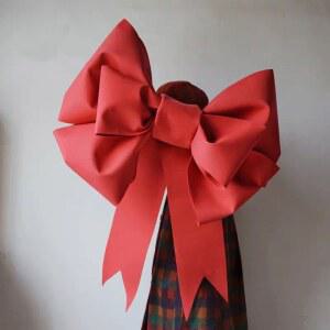 크리스마스 대왕리본 초대형 나비 빅 룸 웨딩 장식 150X180cm 레드