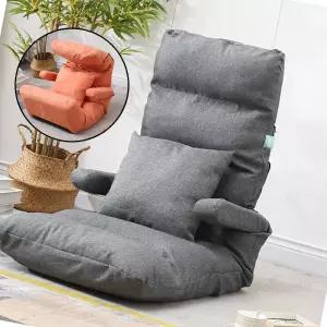 글로 팔걸이형 좌식소파 린넨 좌식안락의자 다리없는