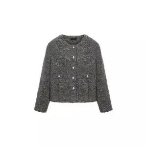 발렌시아 라운드넥 트위드 울 자켓 24AMJ12