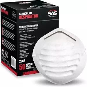 SAS 세이프티 2985 무독성 먼지 마스크 박스 50개