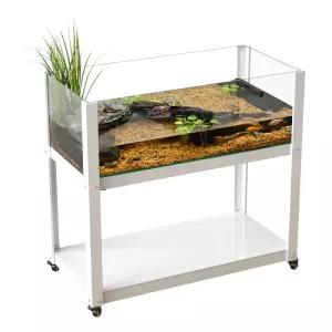 이동식 조경 + 사육수조 바퀴 조경패키지 사육장 육지 어항 60cm 생태 거북이