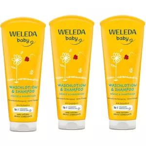 Weleda 벨레다 카렌듈라 베이비 샴푸앤바디워시 200ml 3개 유기농 성분 순한 유아용 바스샴푸