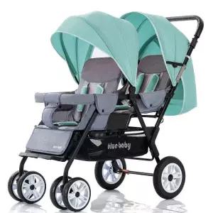 접이식 쌍둥이 유모차 고무 휴대용 외출용 절충형 오토폴딩 개모차 대여