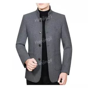 남자 하객룩 오피스 재킷 자켓 차이나카라 아우터 정장 하프코트 간절기 모직 슬림핏 반코트