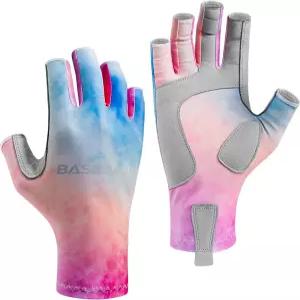 바스대시 얼티메이트 UPF 50+ 여성용 낚시 장갑 UV 자외선 차단 핑거리스 카약 패들링 하이킹 사이클링
