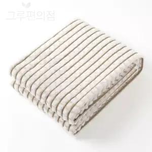 모던체크 극세사 무릎담요(카키브라운) 겨울담요