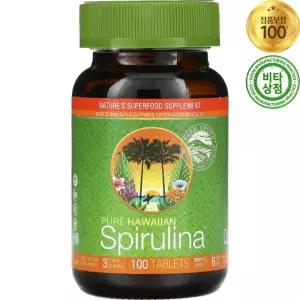 뉴트렉스 하와이 퓨어 하와이언 스피룰리나 스피루리나 500mg 100정 Pure Hawaiian Spirulina