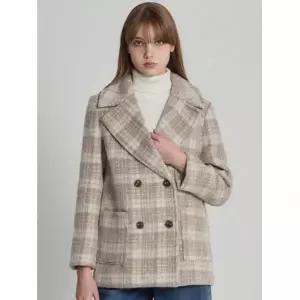 [르오트(LeOT)] 분위기있는 소프트 헤어리 울 블렌딩 체크코트-사이즈 55~88다양