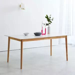 스칸디 1600 6인 사각/타원 세라믹 원목식탁(단품)