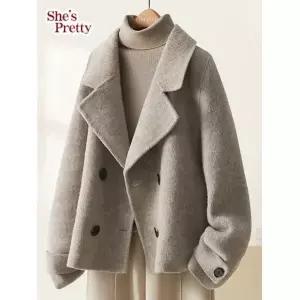 [ 시즌오프 ] [쉬즈프리티] 브리뉴모직하프코트 L까지_여성코트