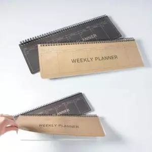 [문구] 주간 계획 수립 다크 크라프트 데스크 플래너 시간 관리 스케줄러