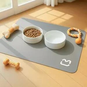 [반려] 반려동물 규조토 흡수 식기패드 챠콜 부엉이 디자인