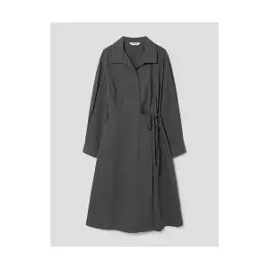 매장정품 에잇세컨즈 8SECONDS 카라 랩원피스 애쉬 354971MQ54 609998