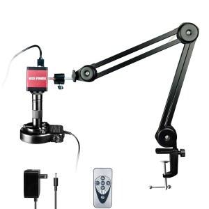 [미국배송] NICE-POWER 디지털 현미경 카메라 13MP 1080P HDMI VGA 산업용 비디오 현미경 150배 줌 C 마운트 렌즈 접이식 스탠드 LED 링 라이트 전자 수리용 납땜