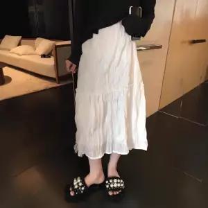 포뇨 스커트 여성 쉬폰 레이스 봄여름 플리츠 A라인 슬림핏 하이웨스트 OPH1