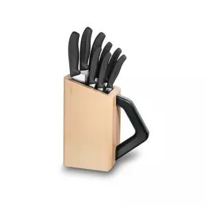 (정품) 빅토리녹스스위스 클래식 커틀러리 나이프 블록 8종 세트 - 블랙 6.7173.8