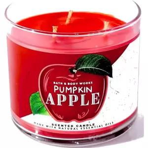 배스 앤 바디 웍스 화이트 반 3심 캔들 14.5온스 가을 펌킨 애플 소이 양키