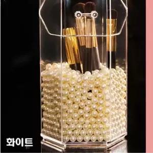 프라픽  메이크업브 러쉬 아크릴 수납함 투명 먼지 방지 덮개 화장품 정리대 수납통 정리함 깔끔