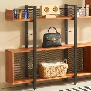 OFW 멀바우 원목 3단 책장 1200 3색상 원목책장