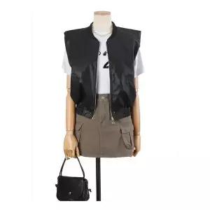 [쉬즈나인]로미 레더 미니 조끼