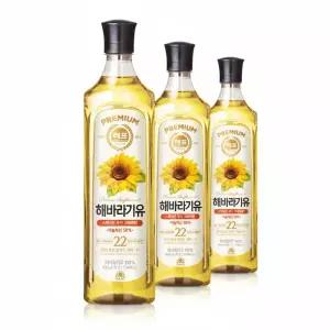 해표 해바라기유 900mL x 3개 부침용 식용유