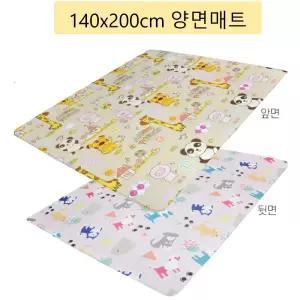 남자아동방 쿠션매트 층간소음방지 140x200 양면 동물친구들 놀이방매트 거실 발망치