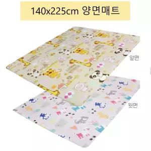 놀이방 쿠션매트 층간소음방지 140x225 양면 동물친구들 놀이방매트 아파트 어린이집 거실