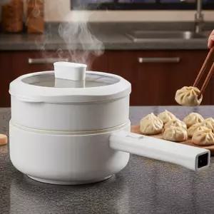 2.2L 멀티쿠커 짐머만994 라면포트 2단 세라믹 찜기 전기냄비