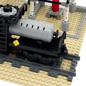 프라모델 조립용 실리콘 패드화학 공장, 천연 가스 충전 운송 기차 조립 빌딩 블록