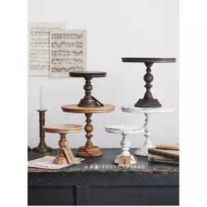 북유럽 케이크 인테리어 우드 소품 스탠드 빈티지 디저트 테이블 트레이 오리지널