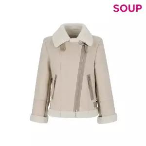 [롯데백화점]SOUP 인조 무스탕 라이더 자켓(SBBMU90)