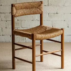 북유럽 라탄 식탁 의자 원목 레스토랑 카페 등받이 체어