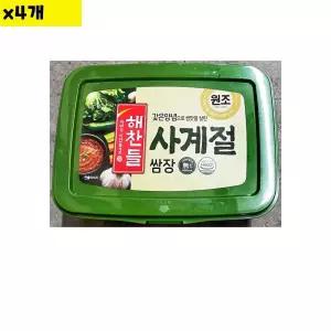 식자재 해찬들 사계절쌈장 3Kg x4개