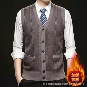 엘럽 남자 니트 조끼 기모 도톰 카디건 봄가을 유행 원템3