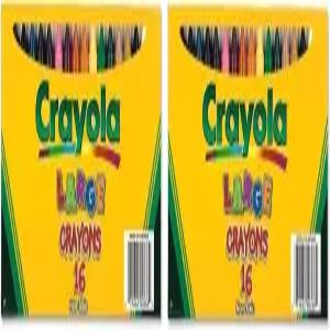 크레욜라 라지 크레용 클래식 색상 16 카운트(2팩)