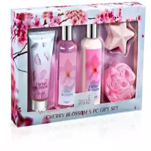 프리다 앤 조 향수 목욕 바디 컬렉션 선물 상자 샤워 젤 로션 스크럽 배스 밤 스펀지 포함 (블루 체리