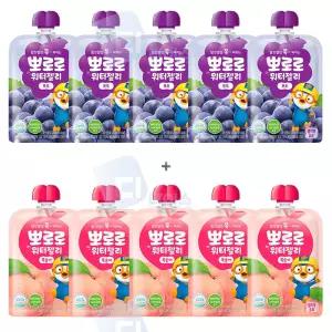 포도 주스 워터젤리 뽀로로 복숭아 2종세트 120ml 10개 [fAB8955]