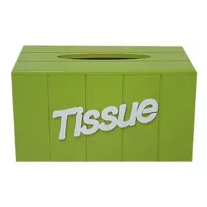 휴지 화장지 티슈케이스(그린) 주방 정리함 원목 라인 나무 각티슈 [f58F0B2]
