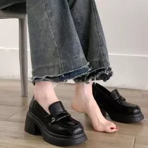 플랫슈즈 페니 통굽 캐주얼 여성 슬링백 슬립온 블 뮬 리본 귀여운 [fE42B8E]