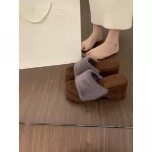 알마센 여친 슈즈 일자 슬리퍼 웨지힐 통굽 ADOR5