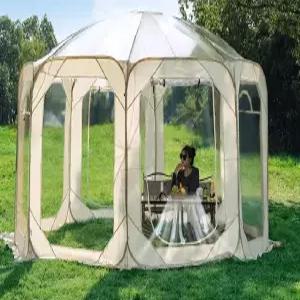 북극랑 돔텐트 쉘터 8각360cm PVC 투명 텐트