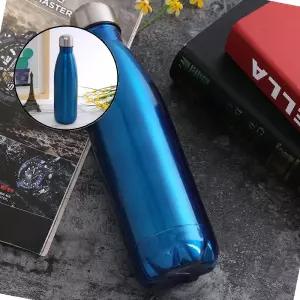 글로 유광 보온병 500ml 블루 보냉보온병 예쁜보온병