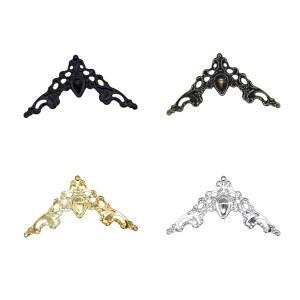WEAXIO 100pcs 금속 책 코너 커버 장식 - 나무 상자, 보석 가구 캐비닛, 테이블 가장자리 및 선반용 엣지 가드 빈티지 앤티크 트림