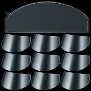 킹더 10팩 오토바이 헬멧 바이저 김서림 방지 필름 마스크 투명 바이저, 교체용 페이스 쉴드, 사계절 안전한 라이딩을 위한 제품입니다