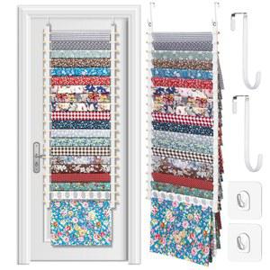 앵글칙 20선반 매달린 벽 원단 정리함 4 가 달린 문 위 천 재봉 및 퀼팅 컬렉션을 위한 옷장 걸이 보관함 16 5인치