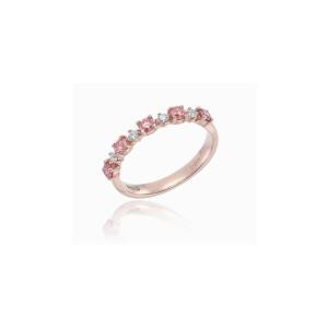 [AK플라자] [로이드] 다이아몬드세팅  로즈핑크 하프세팅 핑크 반지 LRF2203
