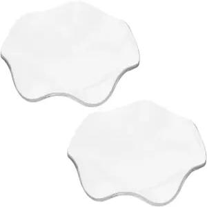 누수 방지 에센셜 오일 접시용 PERSELOSO 2PCS 유리판 디퓨저와 캔들 워머를 위한 스타일리시한 교체용으로