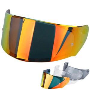 공격/급속/스트림용 RIDLOG 오토바이 헬멧 바이저, LS2 FF-353 320 328 800 FF353 HJC 페이스 쉴드 장착 (딥 레드)