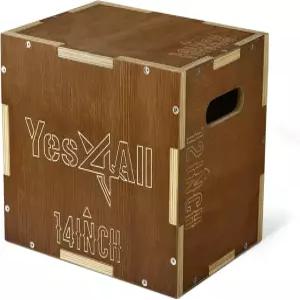 예스4올 플리오 박스 홈 체육관용 3-in-1 나무 점프 450파운드 박스는 부드러운 가장자리와 근력 운동 런지